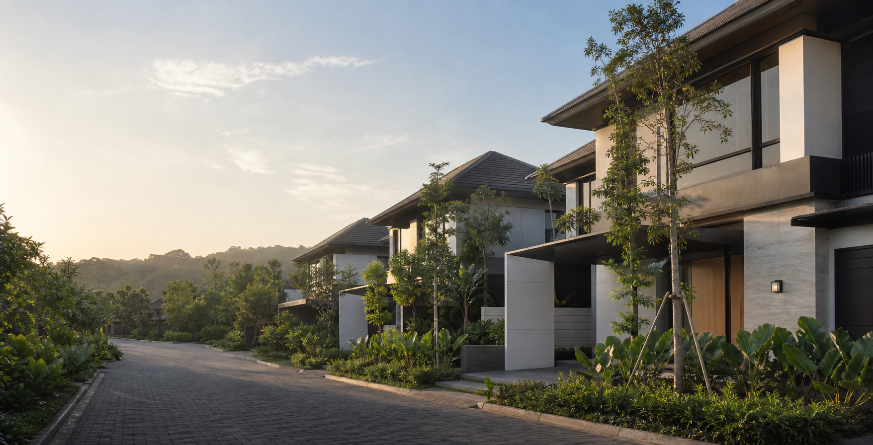 Ilustrasi lingkungan hunian Amares Residence
